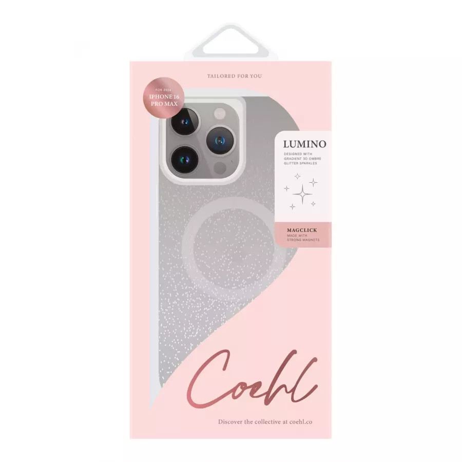 Купить Чехол силиконовый Uniq COEHL Lumino (MagSafe) для iPhone 16 Pro Max, sparkling silver в Сочи. Вид 7