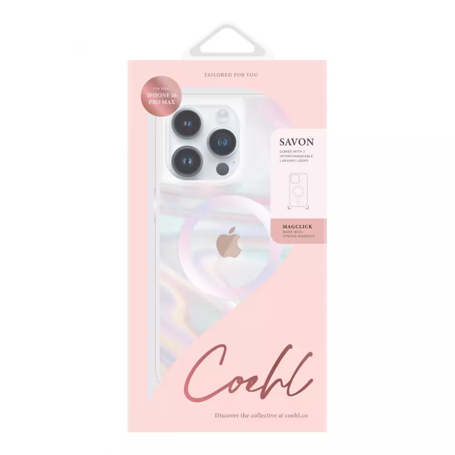 Купить Чехол силиконовый Uniq COEHL Savon Bubble Prism (MagSafe) для iPhone 16 Pro Max в Сочи. Вид 7