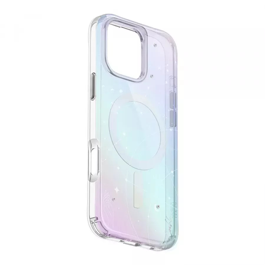 Купить Чехол силиконовый Uniq COEHL Savon Bubble Celest Iridescent (MagSafe) для iPhone 16 Pro Max в Сочи. Вид 2