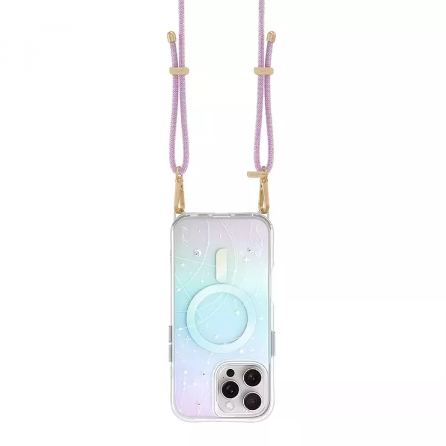 Купить Чехол силиконовый Uniq COEHL Savon Bubble Celest Iridescent (MagSafe) для iPhone 16 Pro Max в Сочи. Вид 5