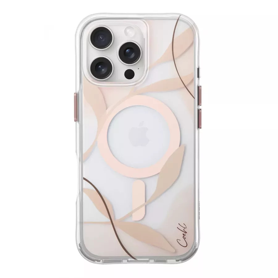 Купить Чехол силиконовый Uniq COEHL Verdure Spring Blossom (MagSafe) для iPhone 16 Pro Max в Сочи. Вид 2