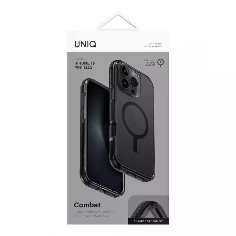 Купить Чехол силиконовый Uniq Combat (MagSafe) для iPhone 16 Pro Max, black в Сочи. Вид 3