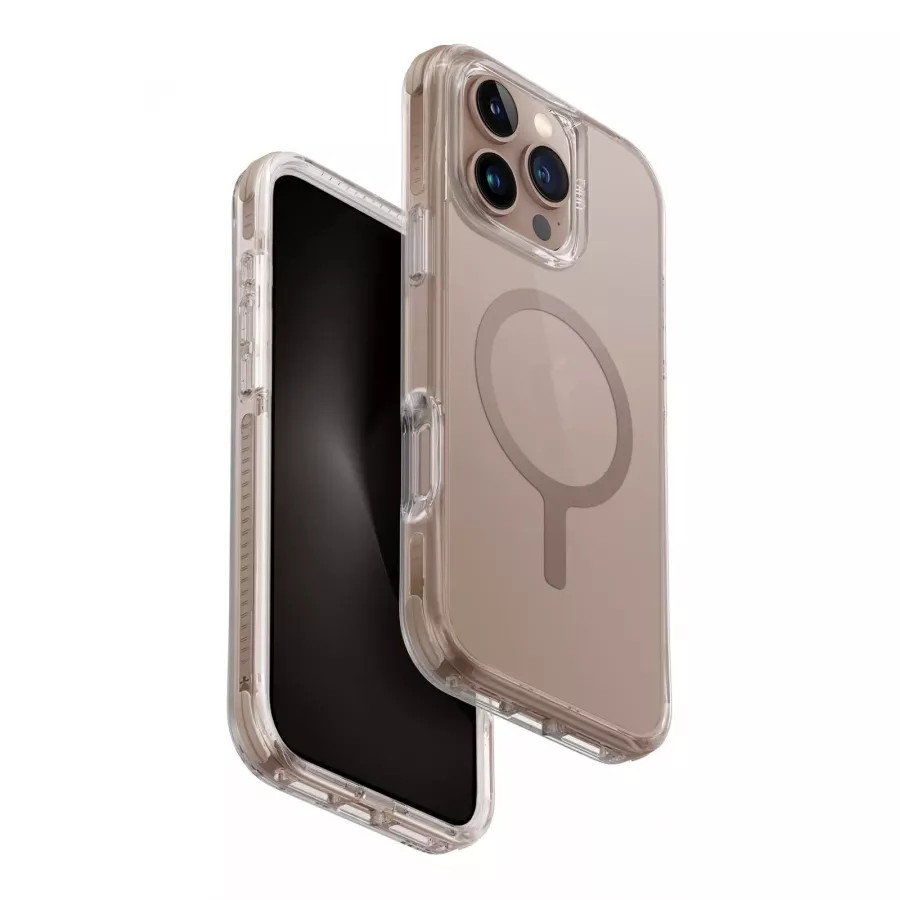 Купить Чехол силиконовый Uniq Combat (MagSafe) для iPhone 16 Pro Max, taupe gold в Сочи. Вид 3