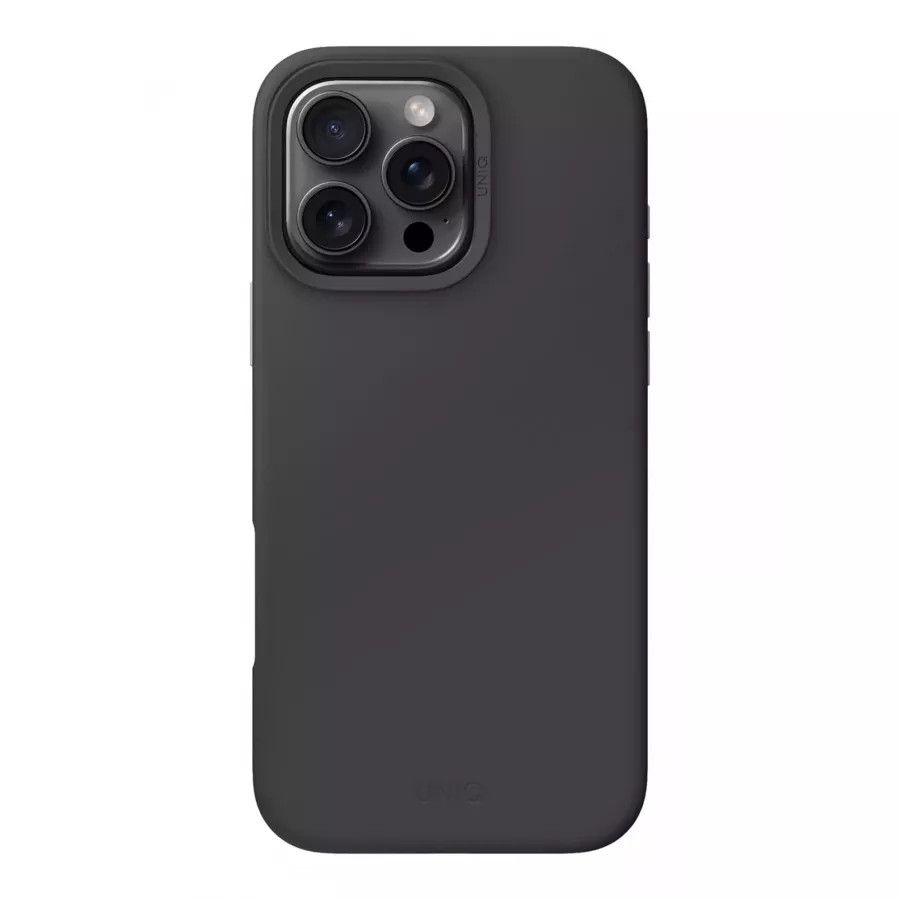 Купить Чехол силиконовый Uniq LINO (MagSafe) для iPhone 16 Pro Max, темно-серый в Сочи. Вид 2
