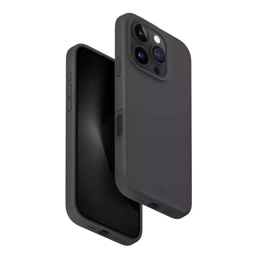 Купить Чехол силиконовый Uniq LINO (MagSafe) для iPhone 16 Pro Max, темно-серый в Сочи. Вид 3