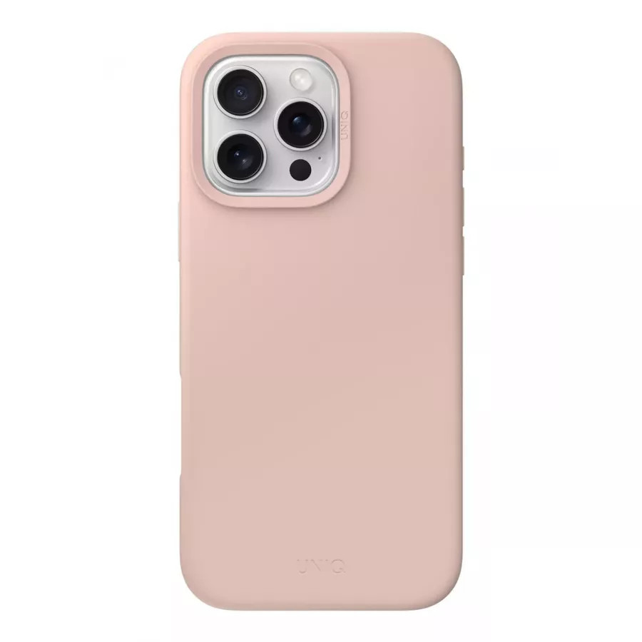Купить Чехол силиконовый Uniq LINO (MagSafe) для iPhone 16 Pro Max, розовый в Сочи. Вид 2