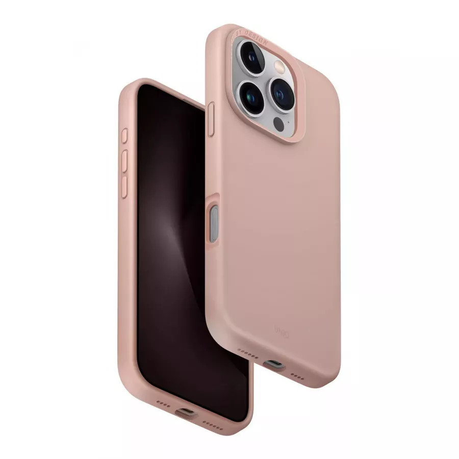 Купить Чехол силиконовый Uniq LINO (MagSafe) для iPhone 16 Pro Max, розовый в Сочи. Вид 3