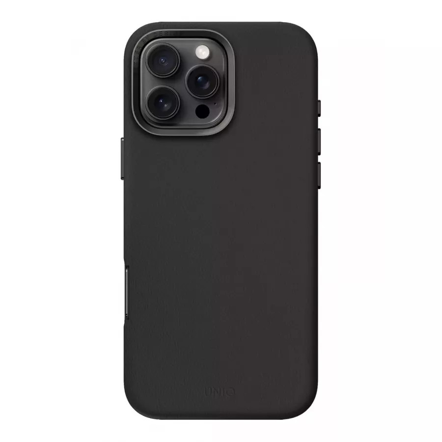 Купить Чехол кожаный Uniq Lyden (MagSafe) для iPhone 16 Pro Max, черный в Сочи. Вид 2