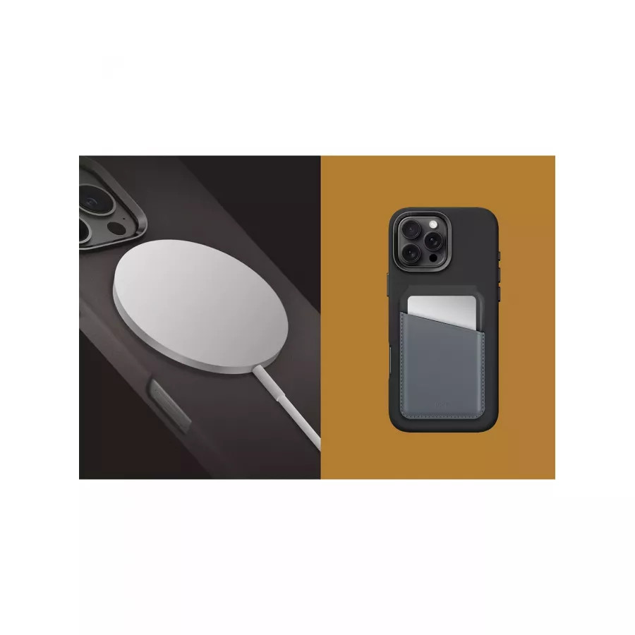 Купить Чехол кожаный Uniq Lyden (MagSafe) для iPhone 16 Pro Max, черный в Сочи. Вид 7