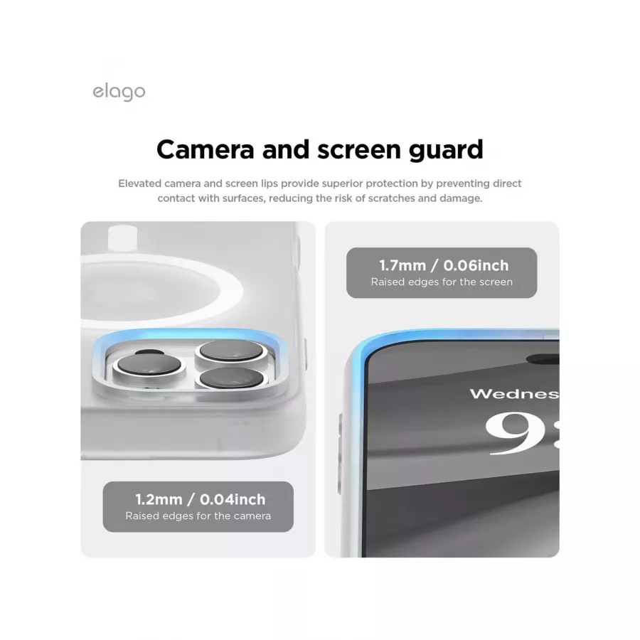 Купить Чехол силиконовый Elago Hybrid (MagSafe) (pc/tpu) для iPhone 16 Pro, clear в Сочи. Вид 3