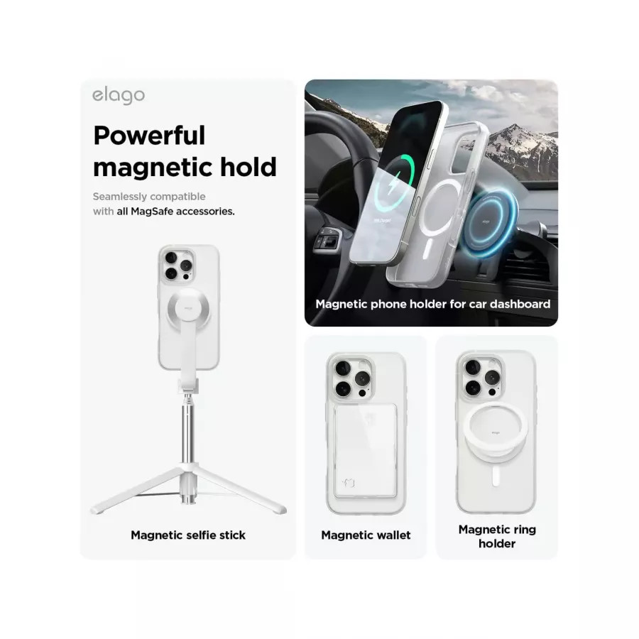 Купить Чехол силиконовый Elago Hybrid (MagSafe) (pc/tpu) для iPhone 16 Pro, clear в Сочи. Вид 5