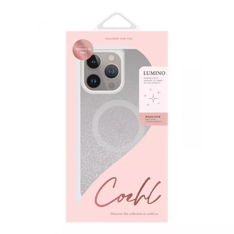 Купить Чехол силиконовый Uniq COEHL Lumino (MagSafe) для iPhone 16 Pro, sparkling silver в Сочи. Вид 7