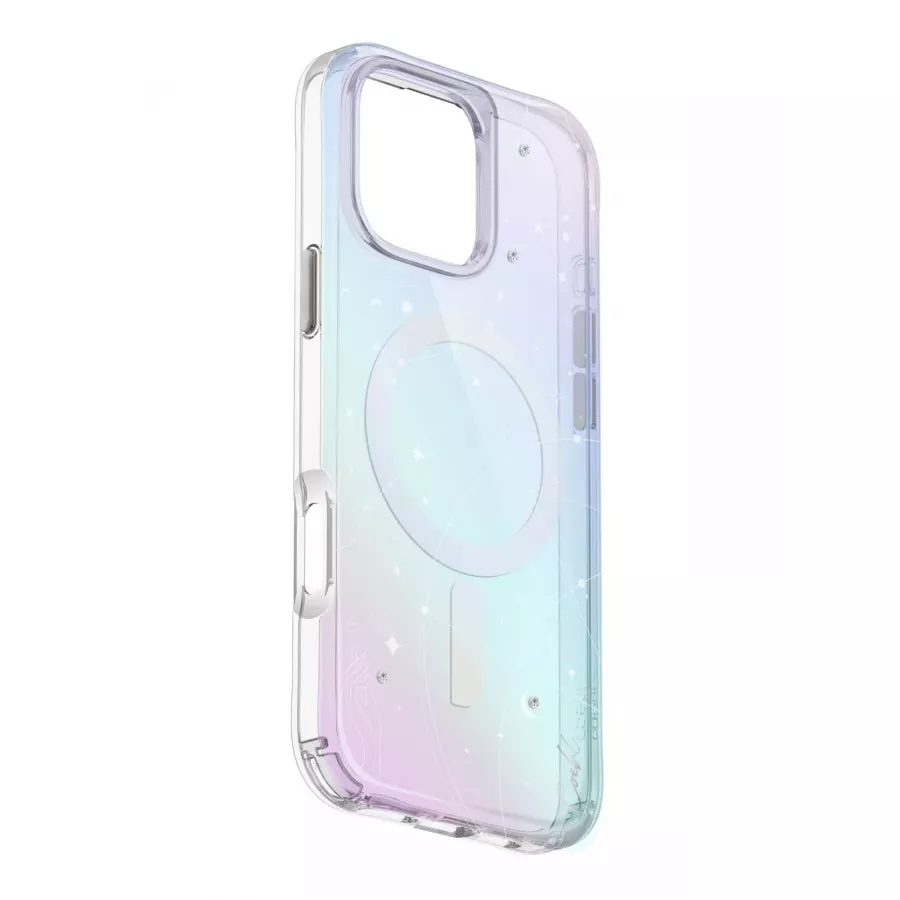 Купить Чехол силиконовый Uniq COEHL Savon Bubble Celest Iridescent (MagSafe) для iPhone 16 Pro в Сочи. Вид 1