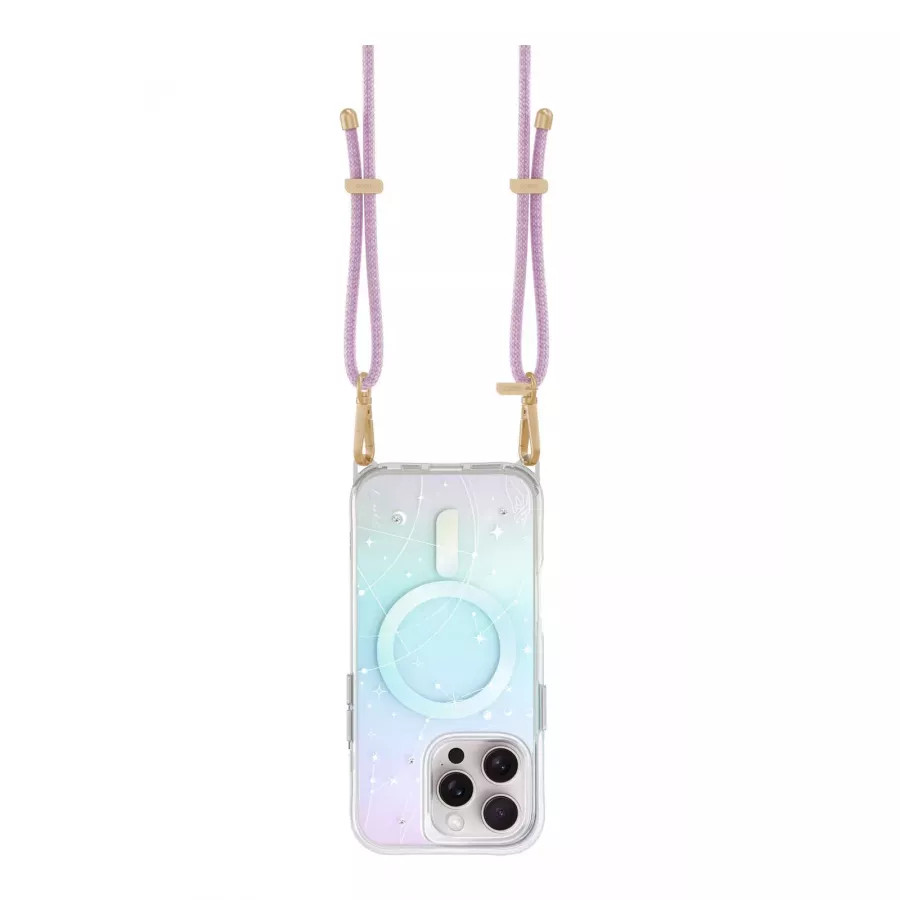 Купить Чехол силиконовый Uniq COEHL Savon Bubble Celest Iridescent (MagSafe) для iPhone 16 Pro в Сочи. Вид 5