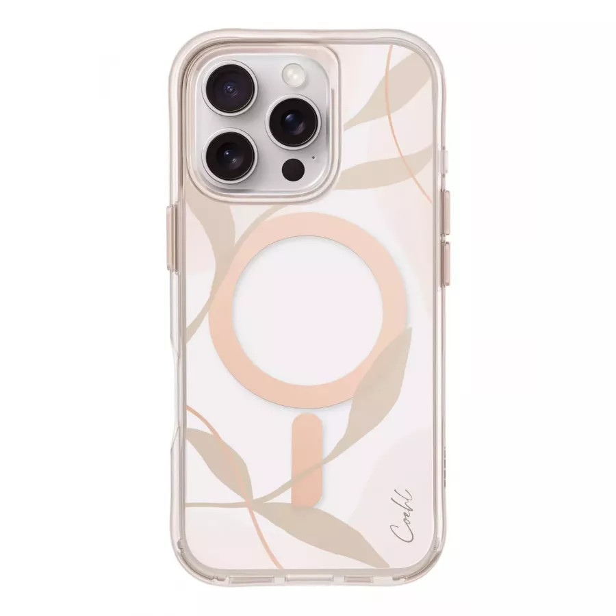 Купить Чехол силиконовый Uniq COEHL Verdure Spring Blossom (MagSafe) для iPhone 16 Pro в Сочи. Вид 2