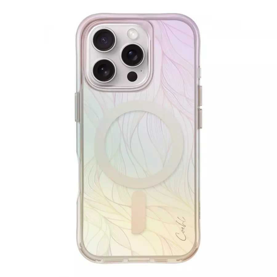 Купить Чехол силиконовый Uniq COEHL Willow Iridescent (MagSafe) для iPhone 16 Pro в Сочи. Вид 2