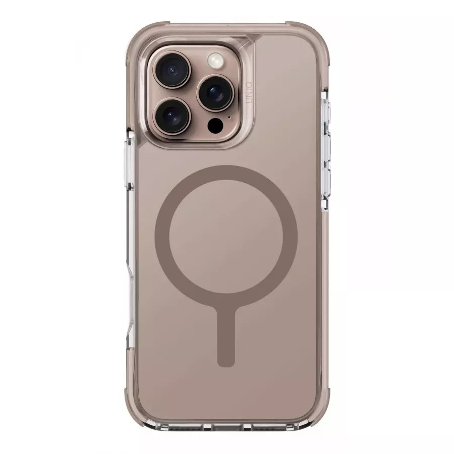 Купить Чехол силиконовый Uniq Combat (MagSafe) для iPhone 16 Pro, taupe gold в Сочи. Вид 2