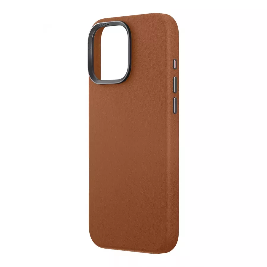 Купить Чехол кожаный Uniq Lyden (MagSafe) для iPhone 16 Pro, caramel в Сочи. Вид 1