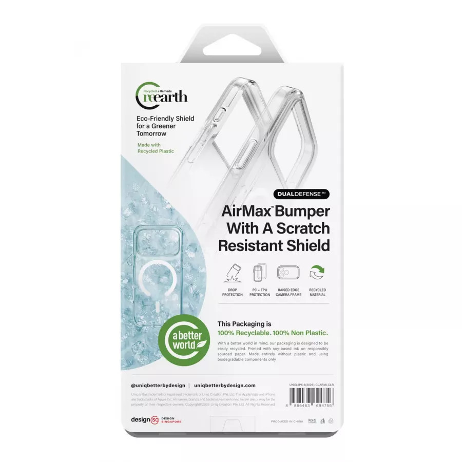 Купить Чехол силиконовый Uniq Clario (MagSafe) для iPhone Air, lucent clear в Сочи. Вид 7