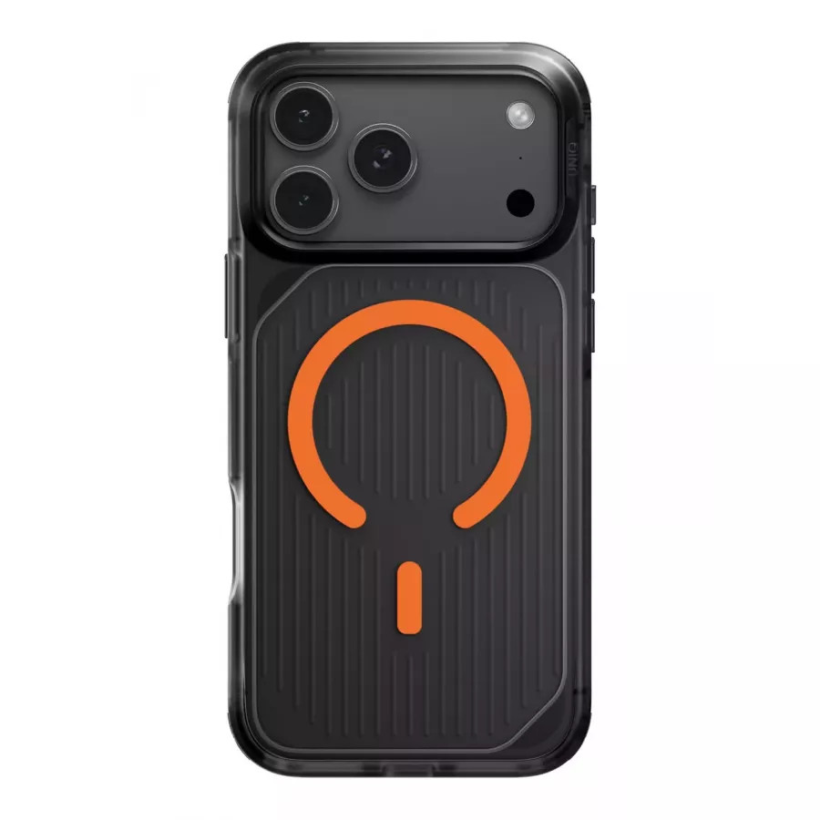 Купить Чехол силиконовый Uniq Combat Active (MagSafe) для iPhone 17 Pro Max, frost smoke/orange в Сочи. Вид 2