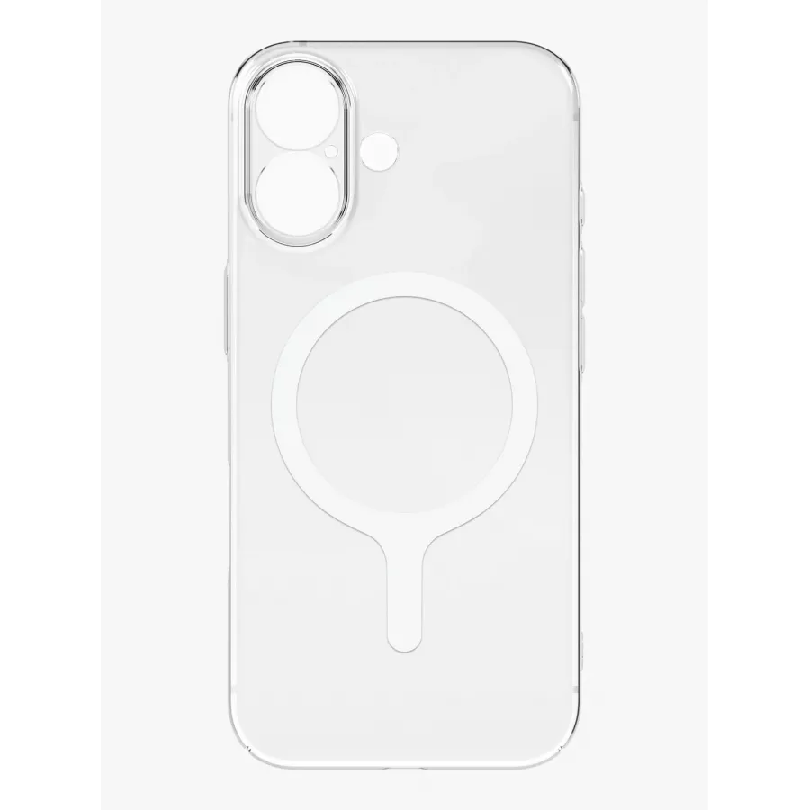Купить Чехол силиконовый Uniq AirSuite (MagSafe) для iPhone 17, glossy clear/white в Сочи. Вид 1
