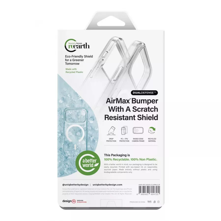 Купить Чехол силиконовый Uniq Clario (MagSafe) для iPhone 17, lucent clear в Сочи. Вид 7