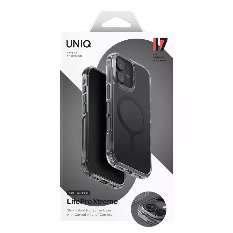 Купить Чехол силиконовый Uniq Lifepro Xtreme AF Frost (MagSafe) для iPhone 17, затемненный в Сочи. Вид 6
