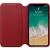 Купить Кожаный чехол Apple Leather Folio для iPhone X - Красный (PRODUCT RED) в Сочи. Вид 2