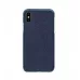 Купить Чехол Natural Cow Hermes Leather Case для iPhone X/XS - Темно-синий (Dark Blue) в Сочи. Вид 3