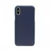 Купить Чехол Natural Cow Tiffany Leather Case для iPhone X/XS - Темно-синий (Dark Blue) в Сочи. Вид 2