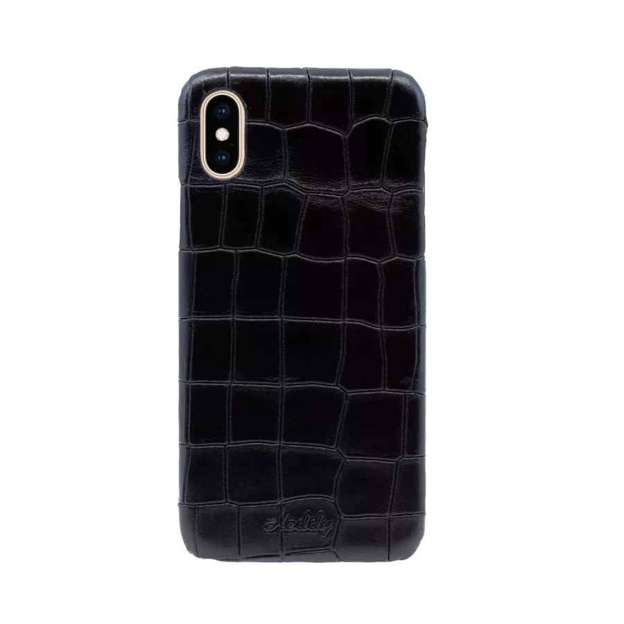 Купить Чехол Croco Leather Case для iPhone X/XS - Черный (Black) Матовый в Сочи. Вид 3