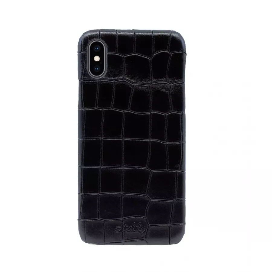 Купить Чехол Croco Leather Case для iPhone X/XS - Черный (Black) Матовый в Сочи. Вид 1