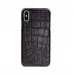 Купить Чехол Croco Leather Case для iPhone X/XS - Темно-коричневый (Dark Brown) в Сочи. Вид 2