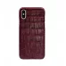 Купить Чехол Croco Leather Case для iPhone X/XS - Бургундский (Burgundy) в Сочи. Вид 3