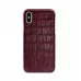 Купить Чехол Croco Leather Case для iPhone X/XS - Бургундский (Burgundy) в Сочи. Вид 2
