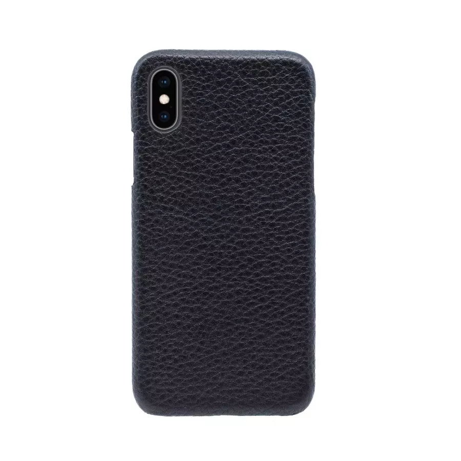 Купить Чехол Natural Cow Hermes Leather Case для iPhone X/XS - Черный (Black) в Сочи. Вид 1