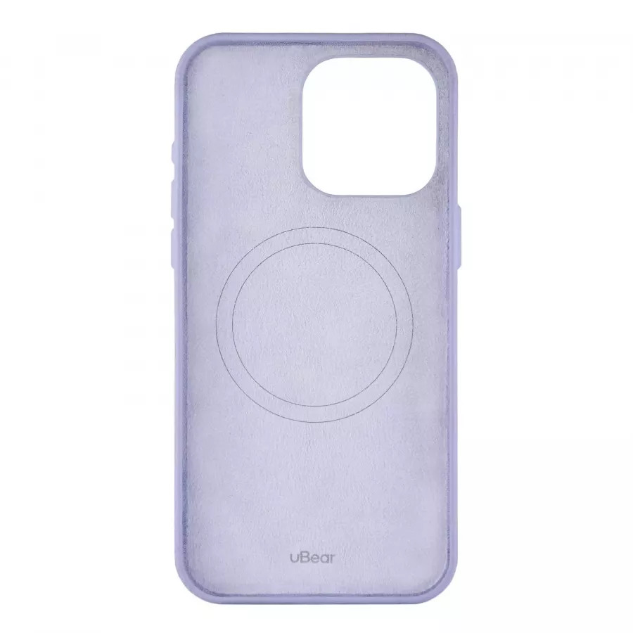 Купить Силиконовый чехол uBear Capital Leather Case для iPhone 15 Pro Max, лавандовый в Сочи. Вид 3