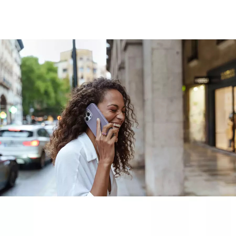 Купить Силиконовый чехол uBear Capital Leather Case для iPhone 15 Pro Max, лавандовый в Сочи. Вид 8