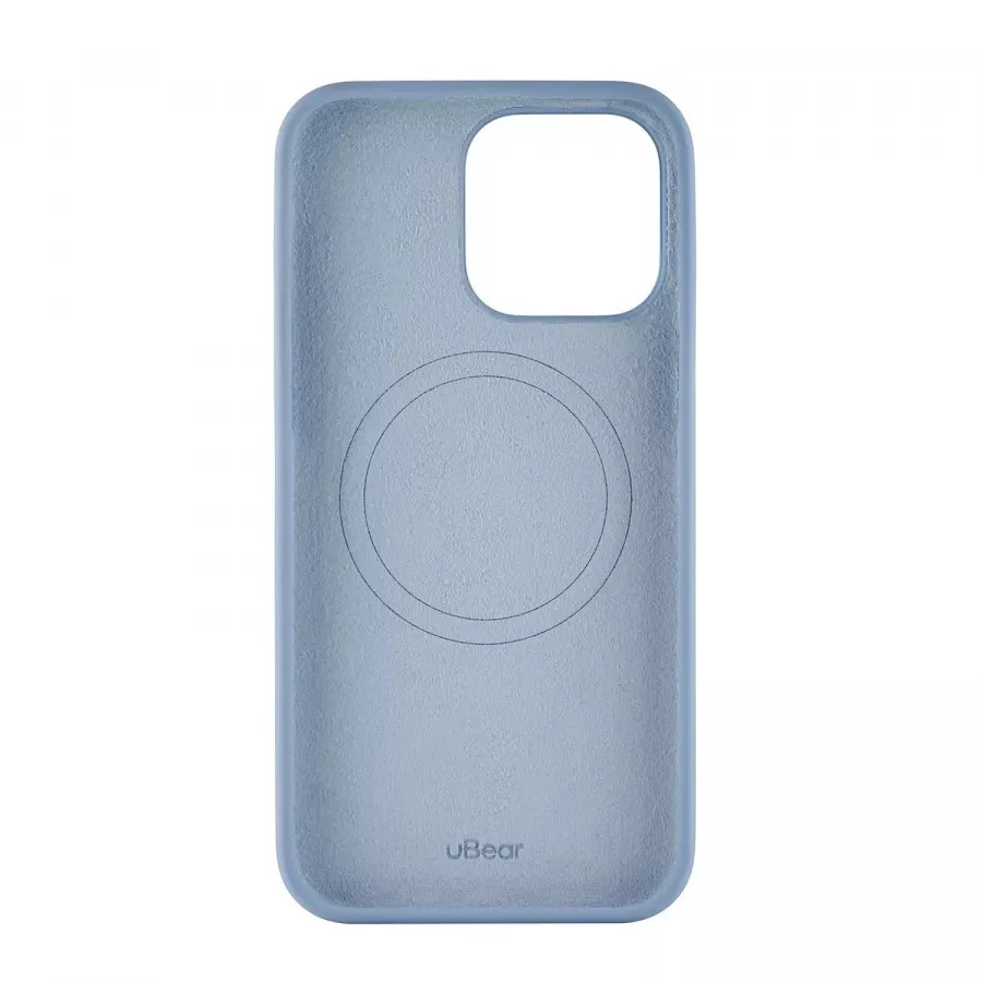 Купить Силиконовый чехол uBear Touch Mag Case для iPhone 15 Pro Max, голубой в Сочи. Вид 3