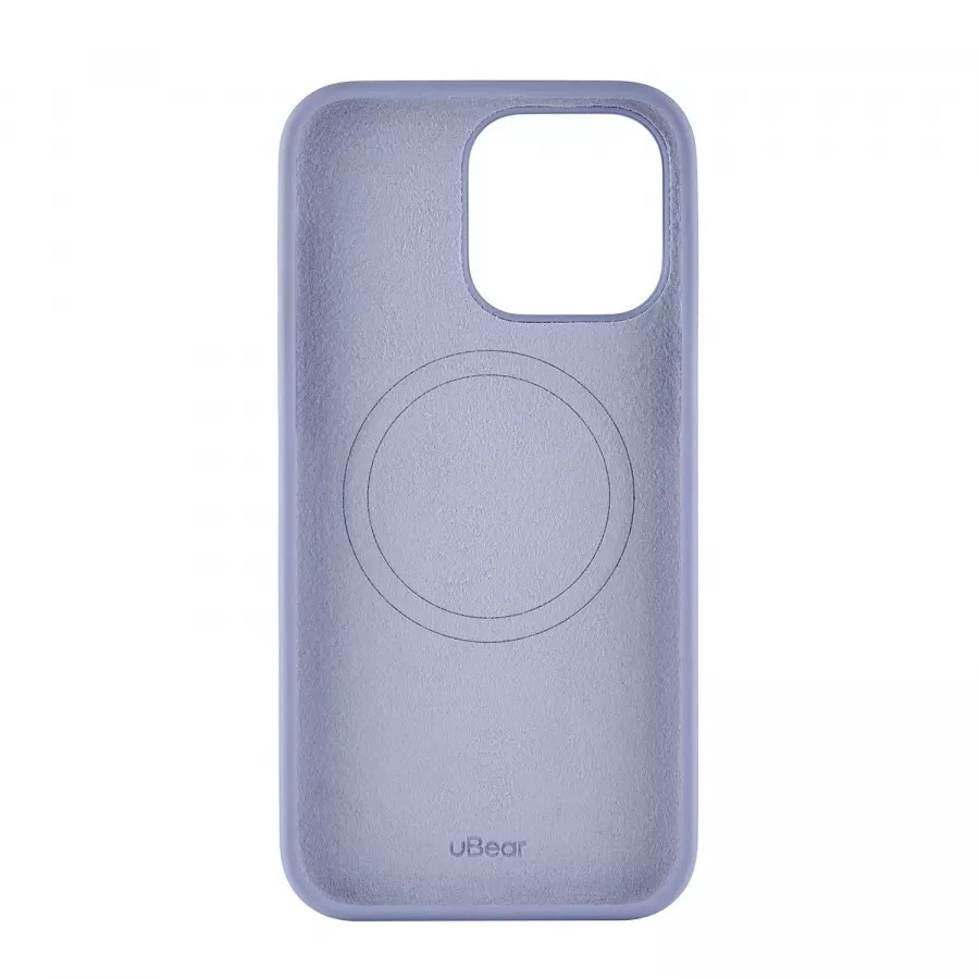 Купить Силиконовый чехол uBear Touch Mag Case для iPhone 15 Pro Max, лавандовый в Сочи. Вид 3
