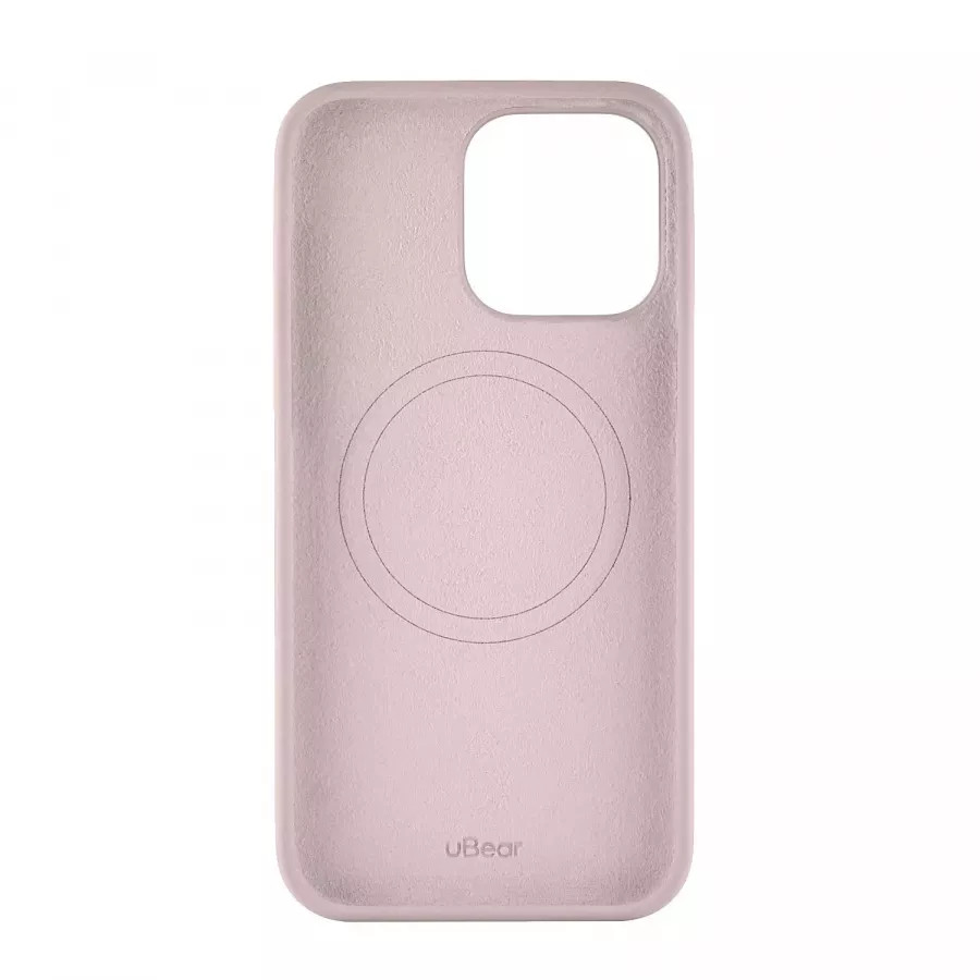 Купить Силиконовый чехол uBear Touch Mag Case для iPhone 15 Pro Max, розовый в Сочи. Вид 3