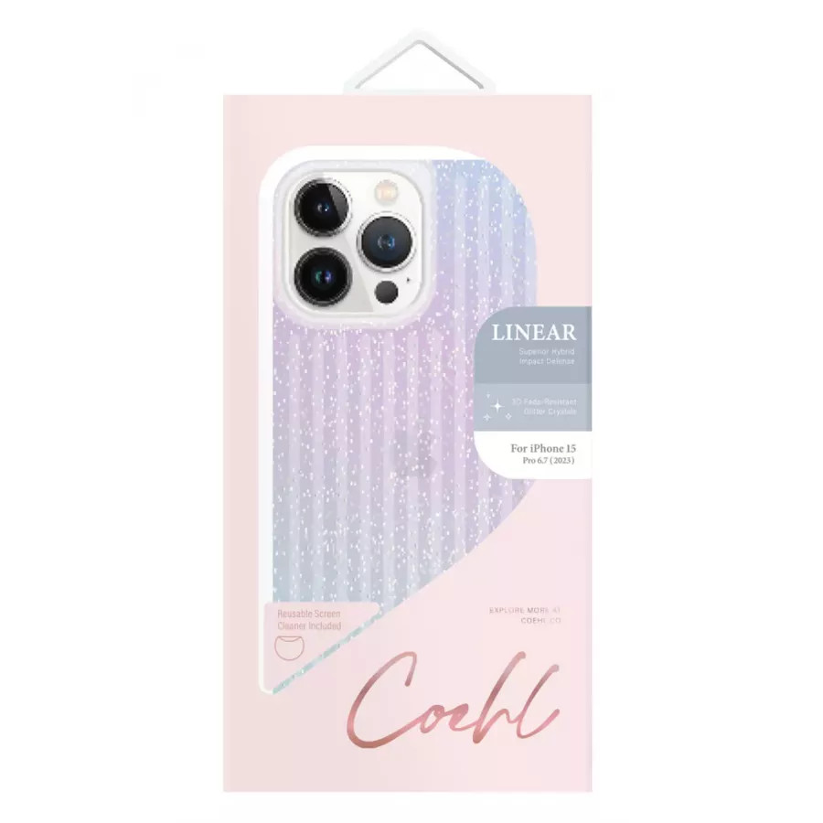 Купить Чехол Uniq COEHL Linear для iPhone 15 Pro Max, Stardust в Сочи. Вид 4