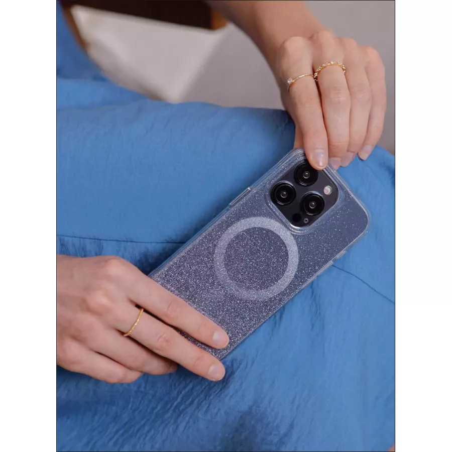 Купить Чехол Uniq COEHL Lumino (MagSafe) для iPhone 15 Pro Max, Prussian Blue в Сочи. Вид 3