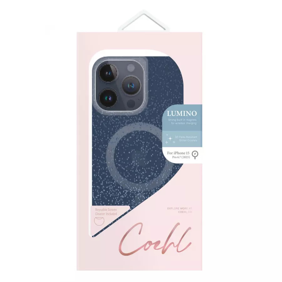 Купить Чехол Uniq COEHL Lumino (MagSafe) для iPhone 15 Pro Max, Prussian Blue в Сочи. Вид 4