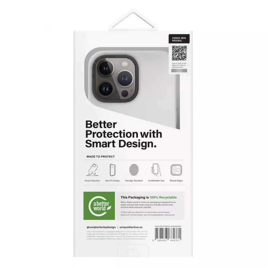 Купить Чехол Uniq LINO (Magsafe) для iPhone 15 Pro Max, Chalk Grey в Сочи. Вид 8