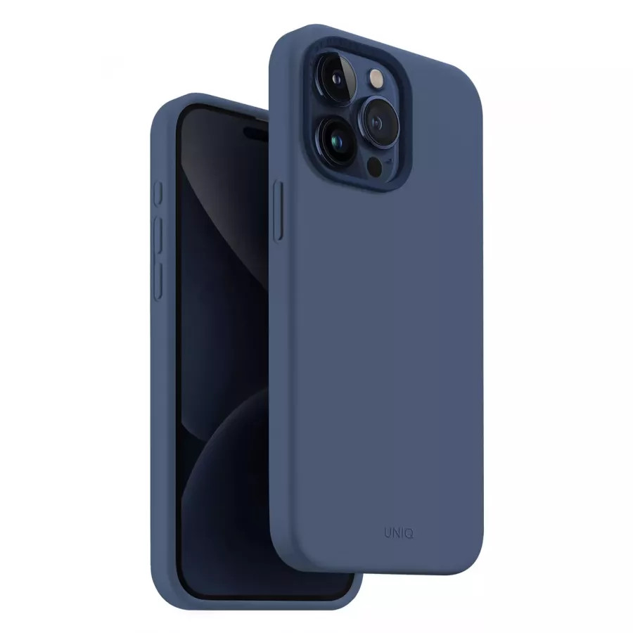 Купить Чехол Uniq LINO (Magsafe) для iPhone 15 Pro Max, Blue в Сочи. Вид 3