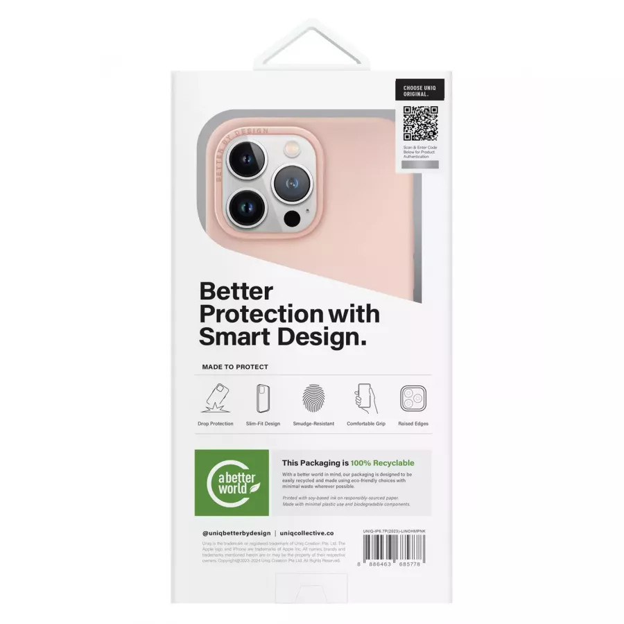 Купить Чехол Uniq LINO (Magsafe) для iPhone 15 Pro Max, Pink в Сочи. Вид 8