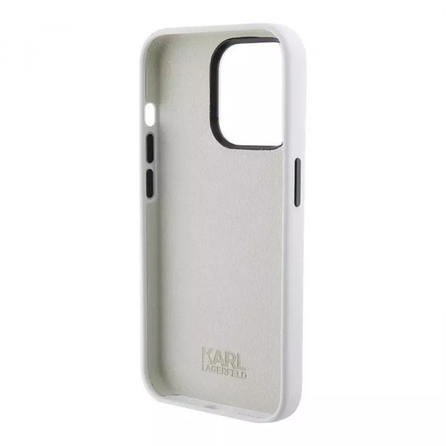Купить Чехол Lagerfeld Liquid silicone NFT Karl and Choupette heads Hard для iPhone 15 Pro, черный в Сочи. Вид 4