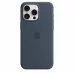 Купить Оригинальный силиконовый чехол Apple Silicone Case (MagSafe) для iPhone 15 Pro Max, storm blue в Сочи. Вид 3