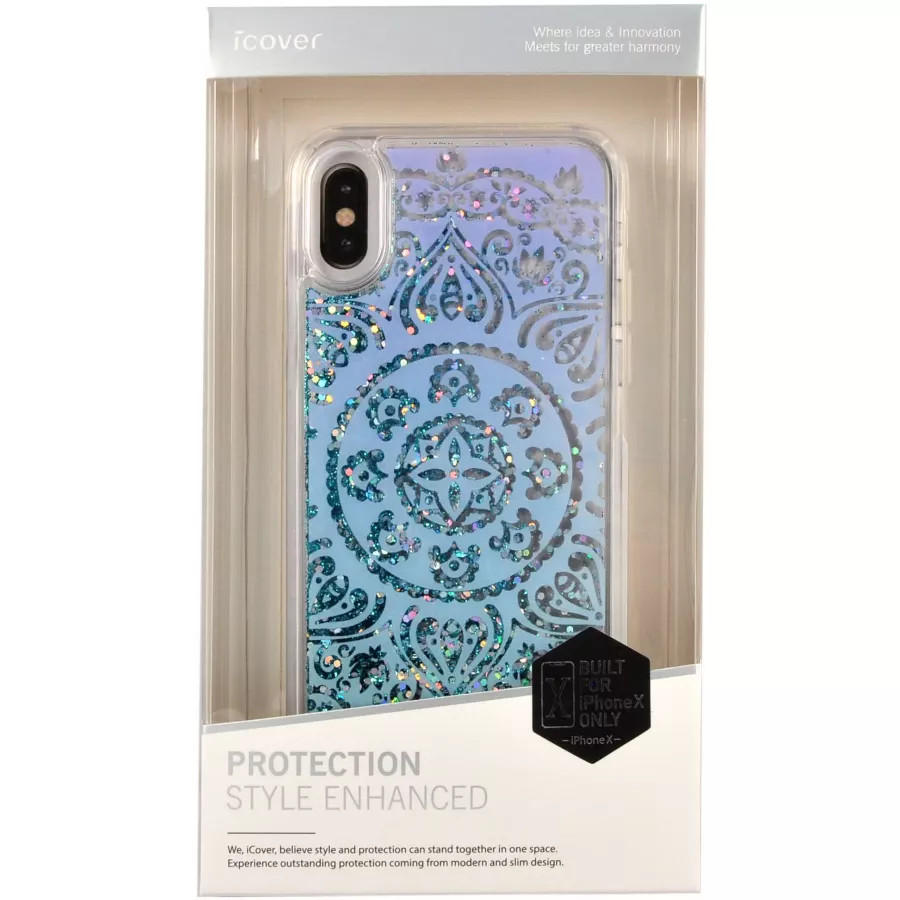 Купить Чехол iCover Hard Sparkle (Liquid) White Lace для iPhone X в Сочи. Вид 3